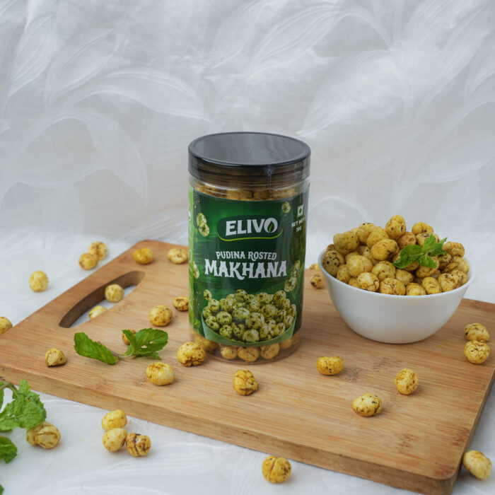 ELIVO Pudina Roasted Makhana | Mint Flavoured Healthy Fox Nuts - Image 5