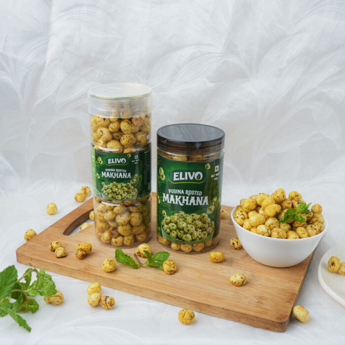 ELIVO Pudina Roasted Makhana – Mint Flavoured Premium Fox Nuts
