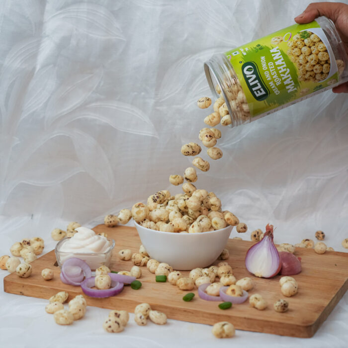ELIVO Cream & Onion Roasted Makhana | Healthy Fox Nuts Snack - Image 4