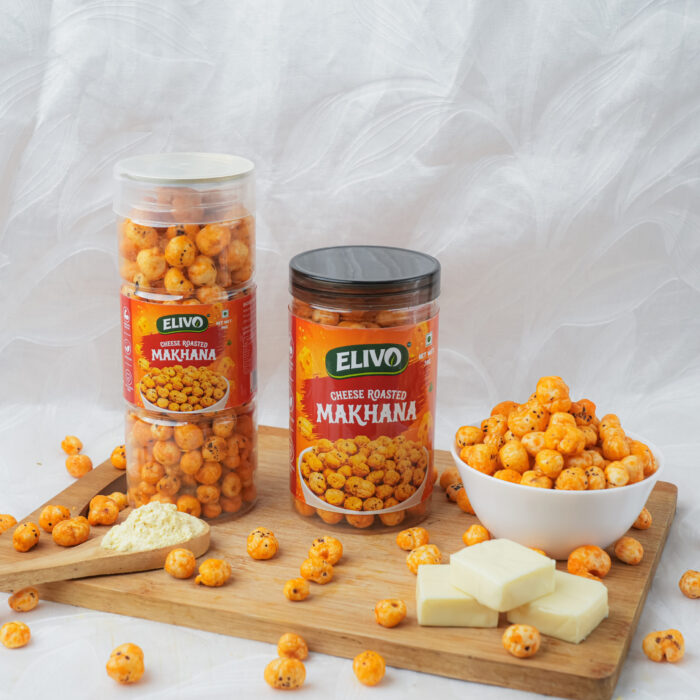ELIVO Cheese Roasted Makhana – Premium Cheese Flavoured Fox Nuts