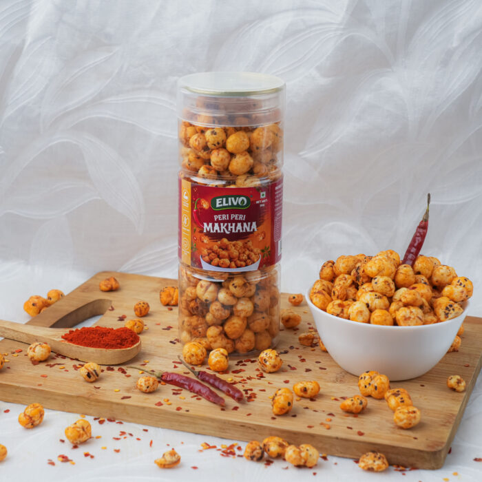 ELIVO Peri Peri Roasted Makhana | Healthy Fox Nuts Snack - Image 5