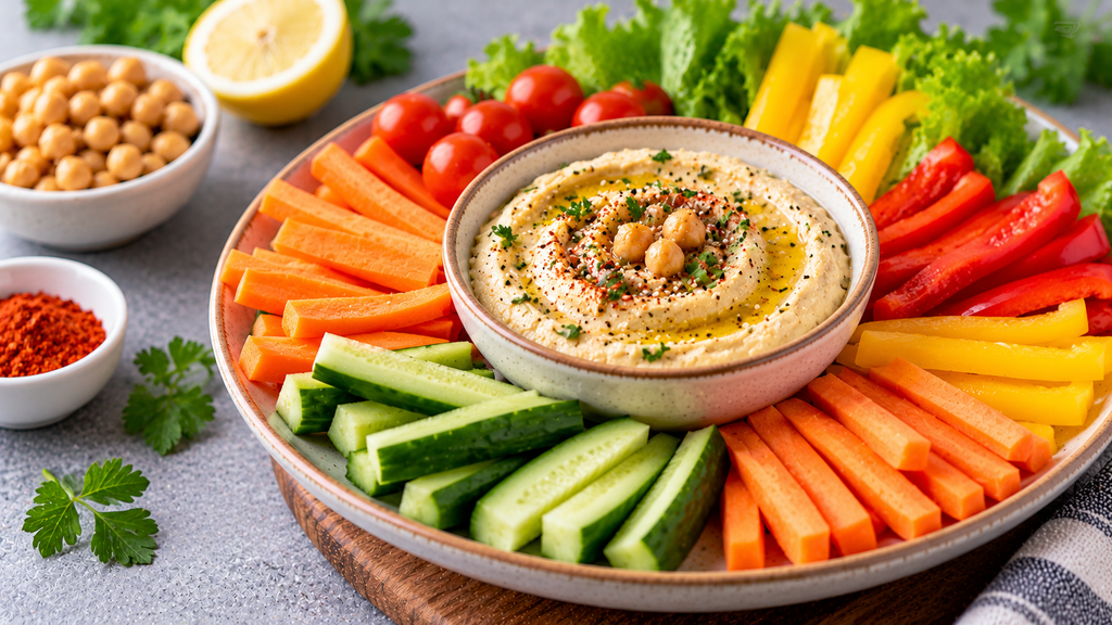 Vegetable Sticks with Hummus